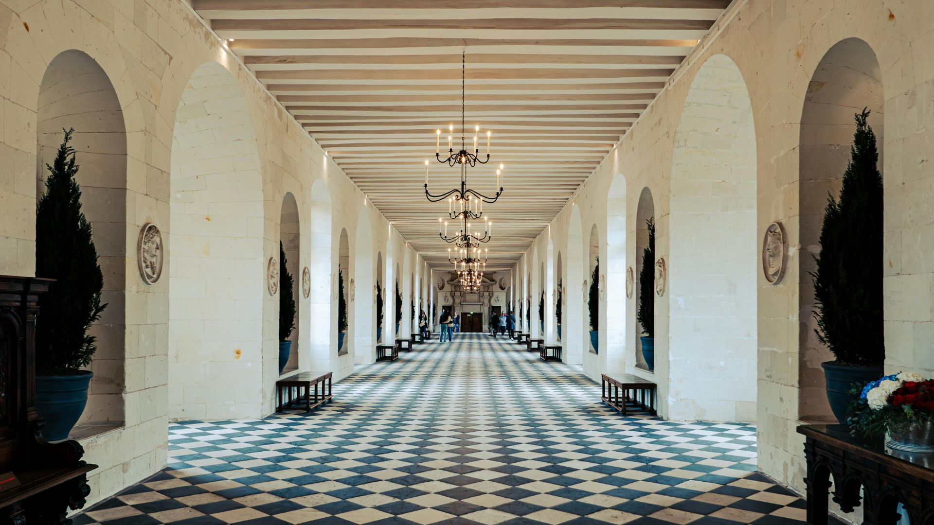 Grande galerie du château de Chenonceau en Touraine